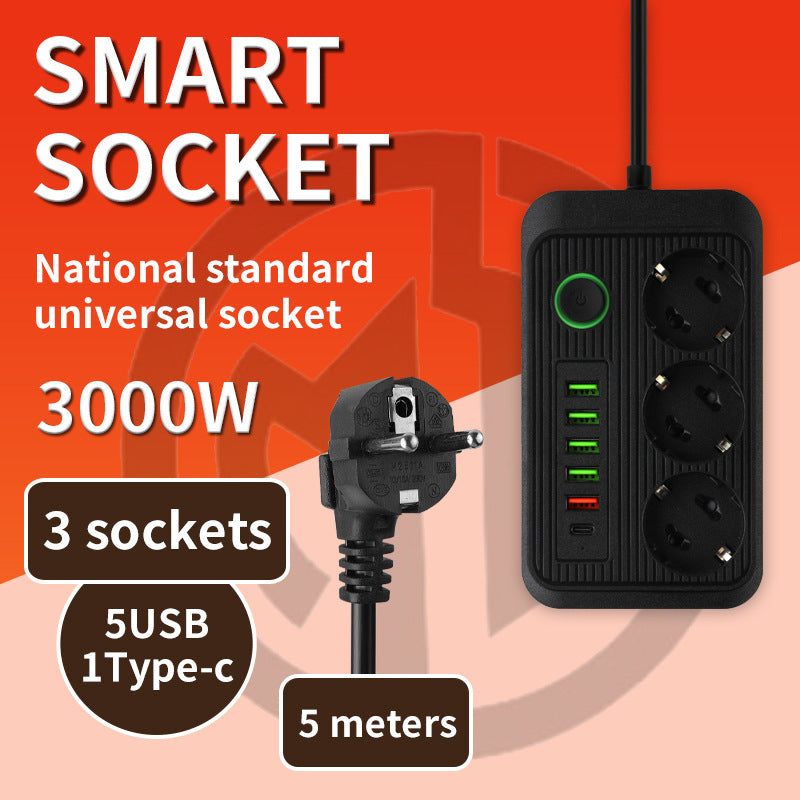 European standard power strip, russian/european power strip, german/korean 16a two-pin european standard home socket, austrian standard