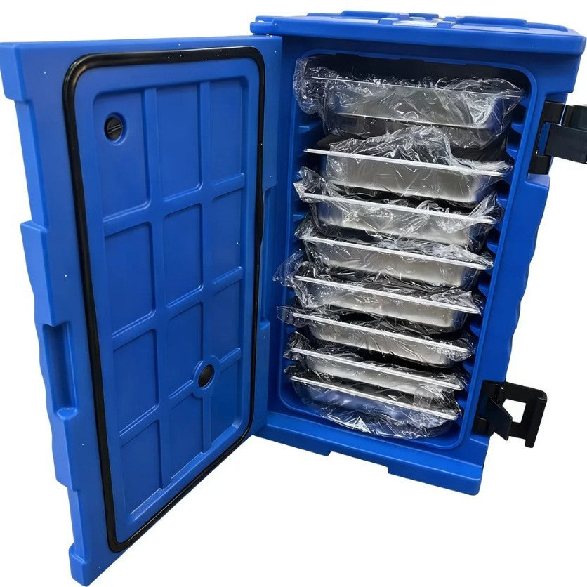 Big export-grade large capacity push-pull collapsible insulated food warmer box with insulated cutlery set
