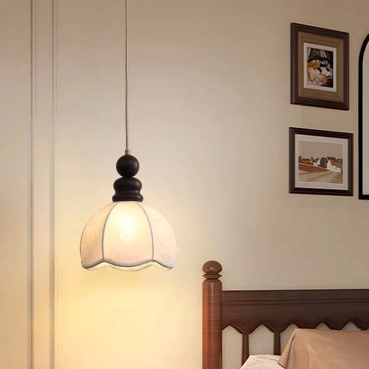 All-copper French retro Nanyang style bedroom bedside medieval cream restaurant dining table bar lighting fabric small chandelier