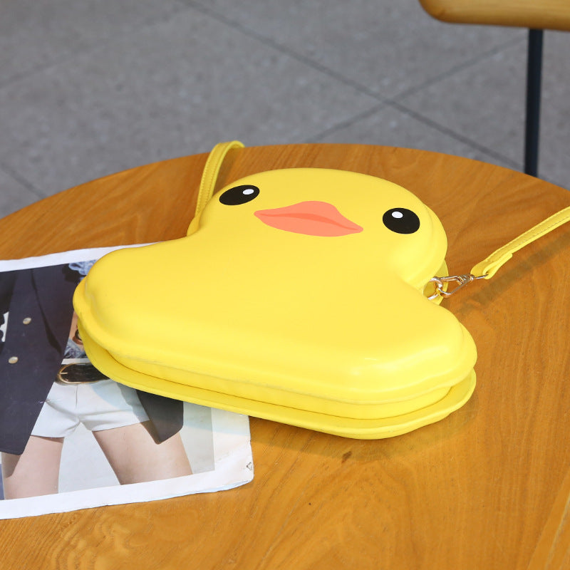 Guangzhou women's bag small yellow duck shell bag niche design advanced large capacity cute bag styling cartoon messenger bag