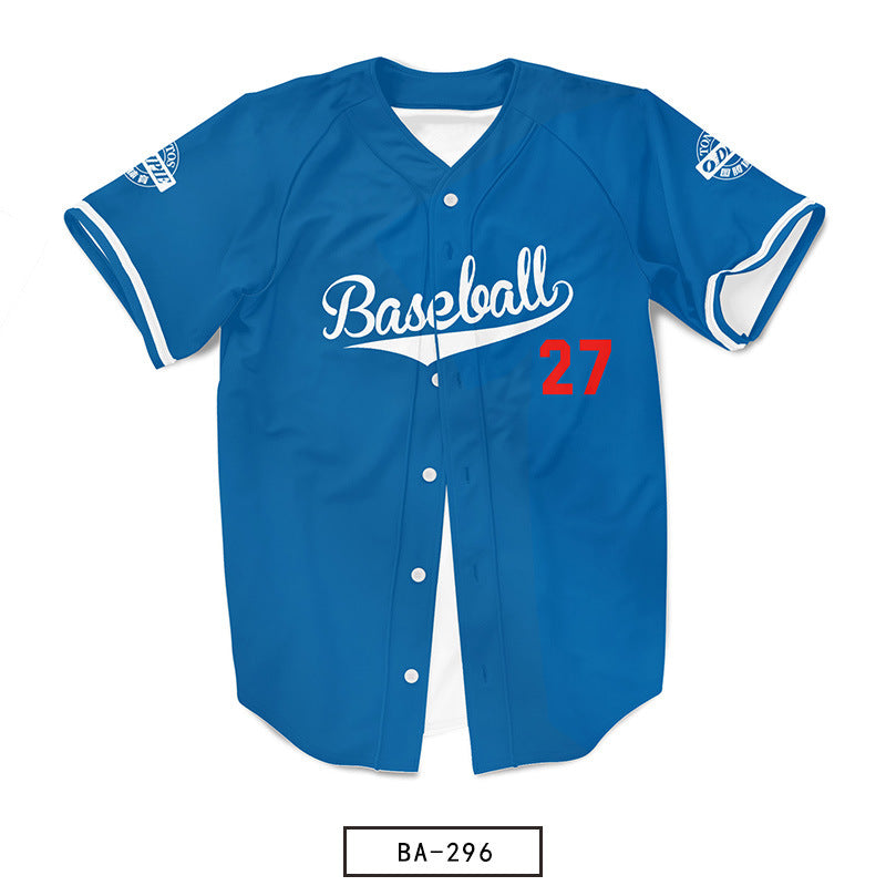Sublimation custom American baseball jersey sports jacket sticker embroidered softball jersey competition men's and women's baseball jersey printing