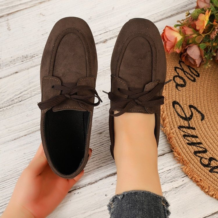 plus size british style tie back soft bottom flats loafers women's spring and summer new arrivalretroflatsflats wholesale