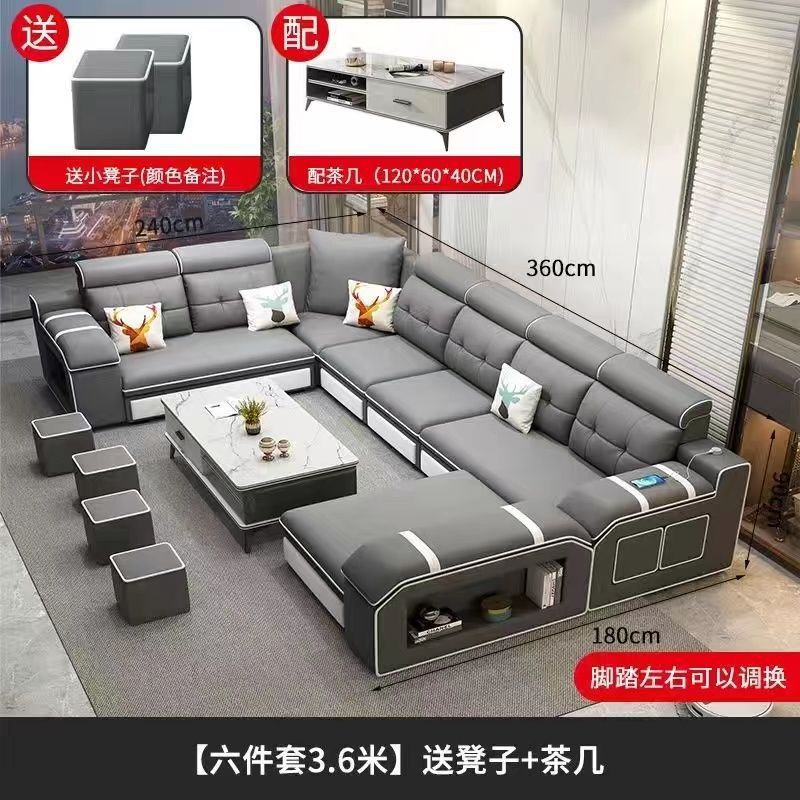 Modern minimalist cat-scratch resistant tech fabric sofa - removable & washable - living room modular furniture for all sizes