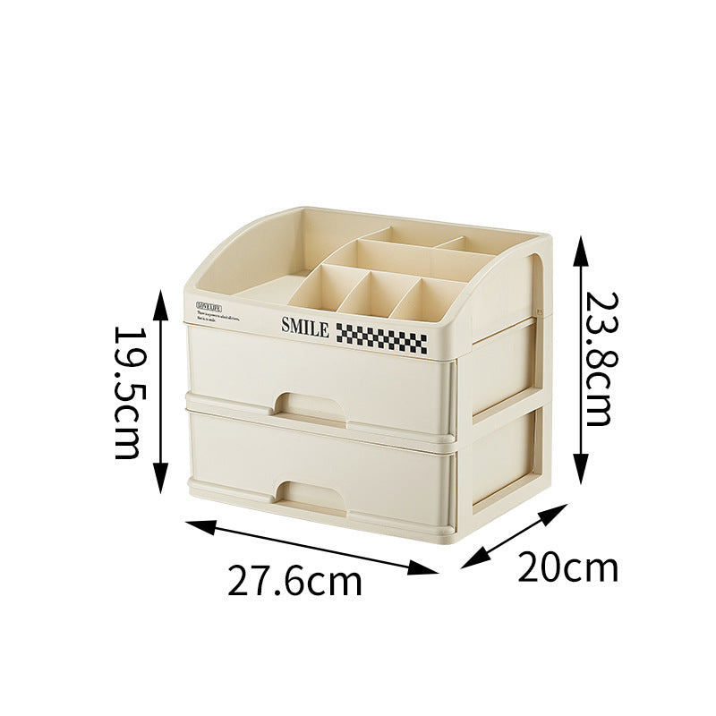 Desktop Cosmetics Storage Box Drawer Dust Mask Lipstick Makeup Brush Box Dresser Storage Shelf Cream Wind