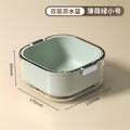 Double-layer vegetable basin suit drain basket kitchen for home plastic fruit washing tray living room coffee table new arrival vegetable basket