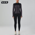 new arrival fitness wear slimming look yoga wear outwear sports outwear women's yoga wear long sleevestops stand collar zipper