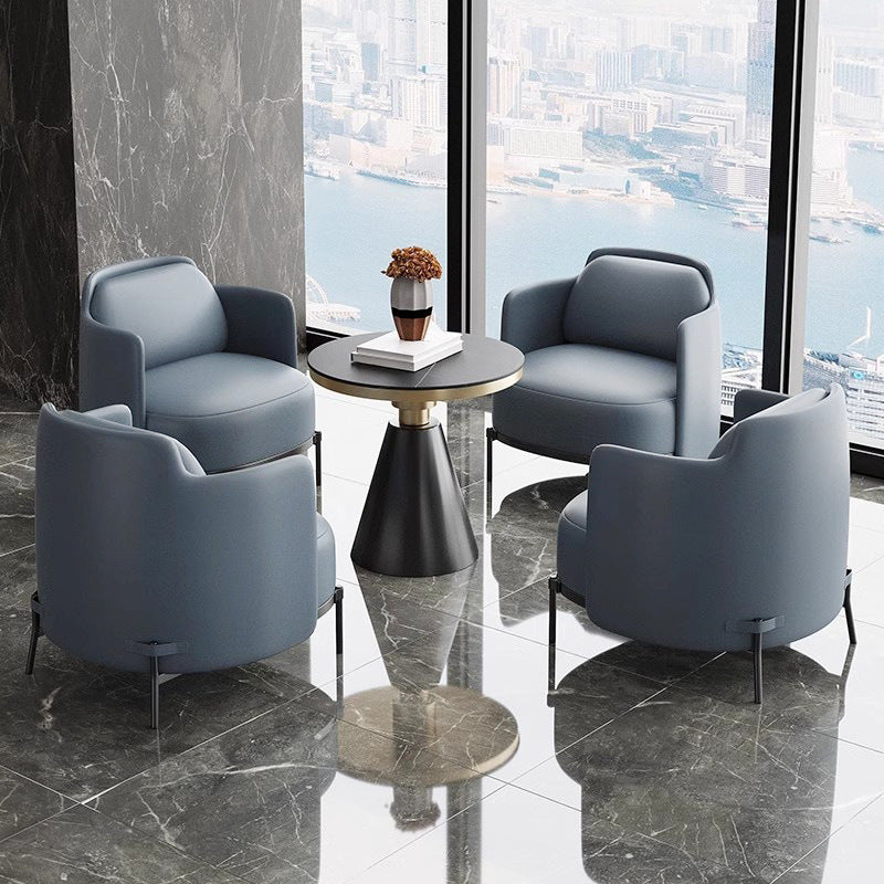 Business negotiation single sofa hotel lobby rest area sofa office light luxury reception sofa booth