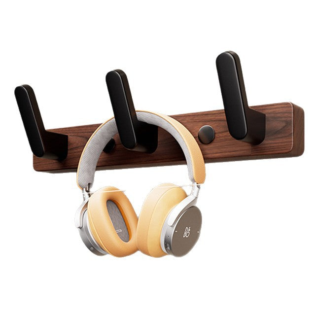 Walnut wood hook - no drilling required, over-the-door coat and hat hook, wall-mounted fixed clothes hook, entryway coat rack