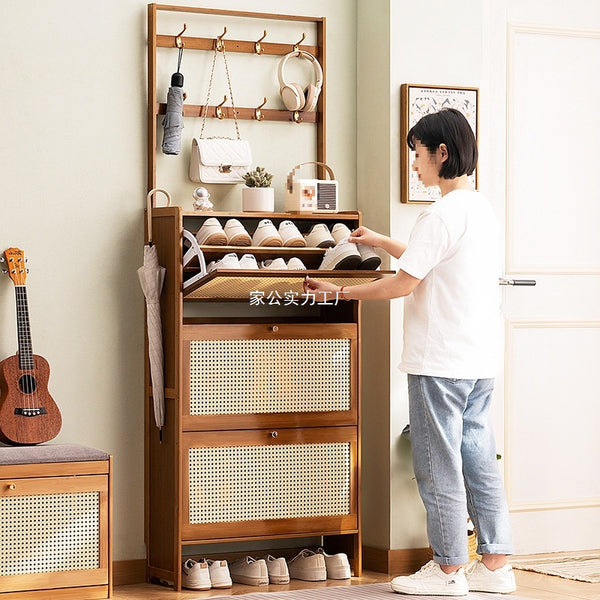 Simple shoe rack household door multi-layer with door dust-proof entry shoe rack shoe cabinet high vertical integrated storage rack