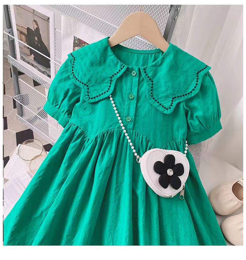 Girls' pure cotton dress - summer lightweight style,  new collection, stylish baby princess dress, summer children's dress, kids' clothing