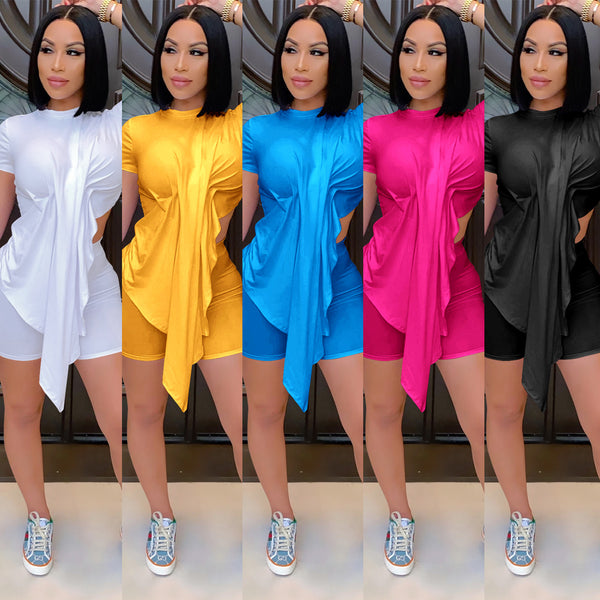 X5117 is on sale, non-refundable and non-exchangeable. Be careful to shoot 's  European and American fashion and sexy arm shorts two-piece set.