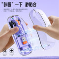 M136 transparent wireless bluetooth tri-mode mouse - rechargeable magnetic charging creative gift for laptops and office use