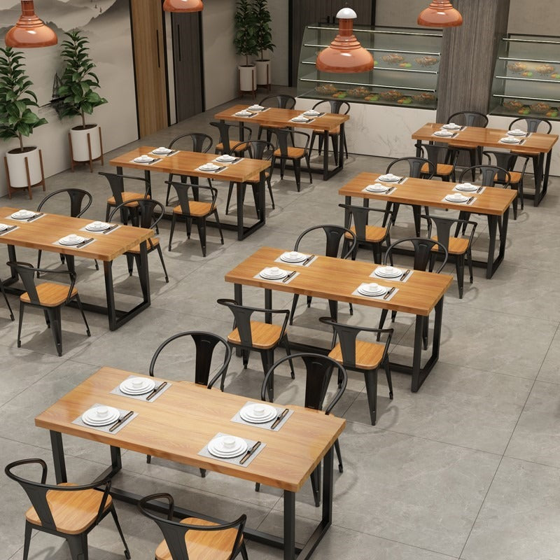 Customized induction cooker dining table BBQ restaurant Hot pot restaurant with induction cooker skewers dining table and chairs BBQ restaurant dining table and chairs