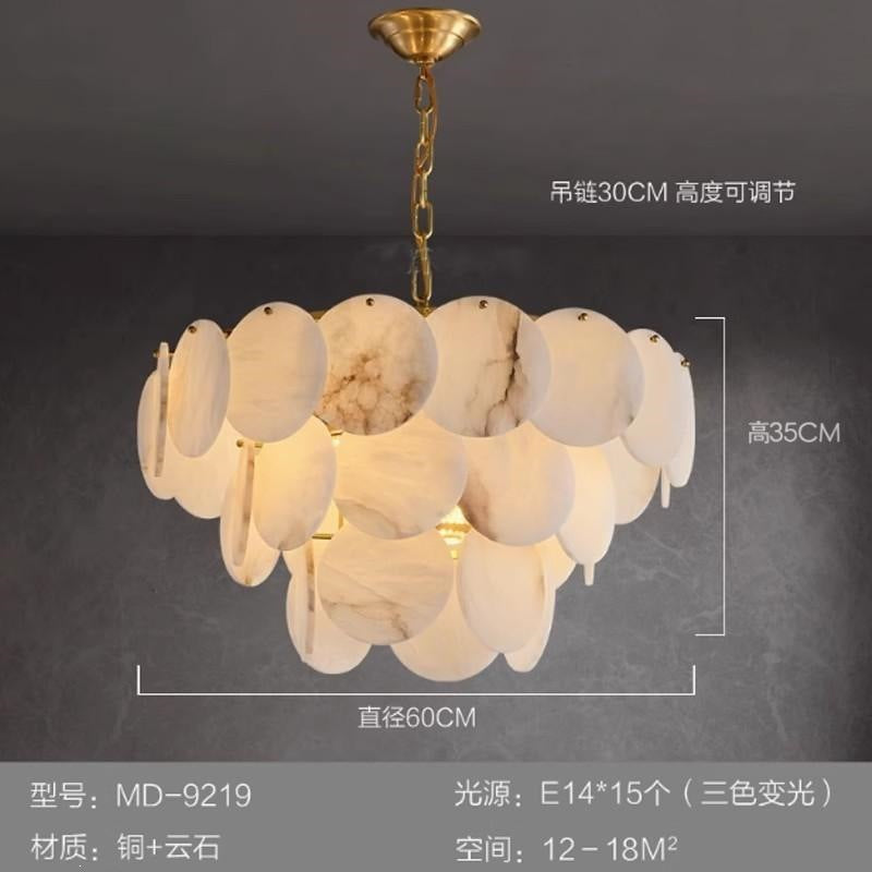 natural marble living room chandelier modern style villa lighting all copper wall lamp accessible luxury spanish import french style