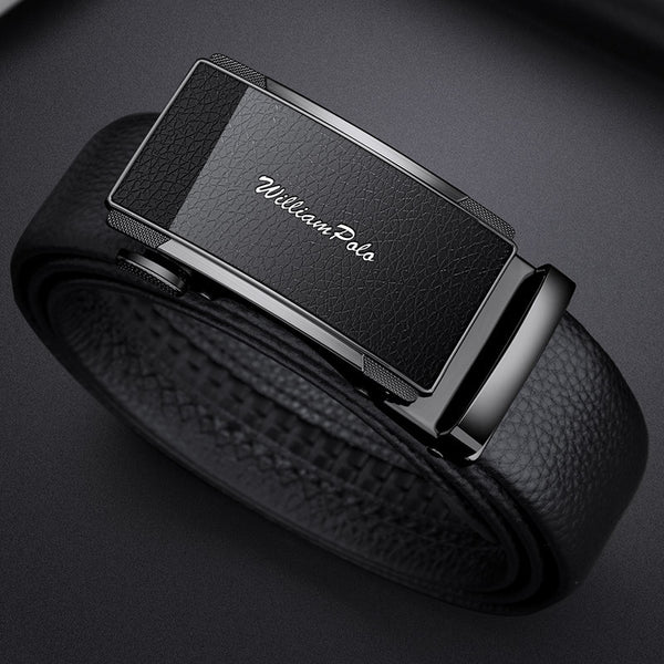 Emperor Paul Belt Men's Automatic Buckle Alloy Belt Business Versatile Belt Leather Belt Premium Genuine