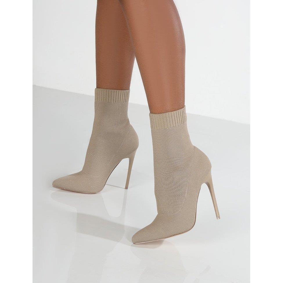 autumnew arrivalknitting elastic boots pointed toe socks boots knee socks high heel short boots plus size stiletto heel socks boots