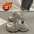 Fleece-linedplatform shoesthick soledad shoes women's 2025fall and winternew arrivalpetitesheight increasing shoeseasiest for matchcasualsneakers