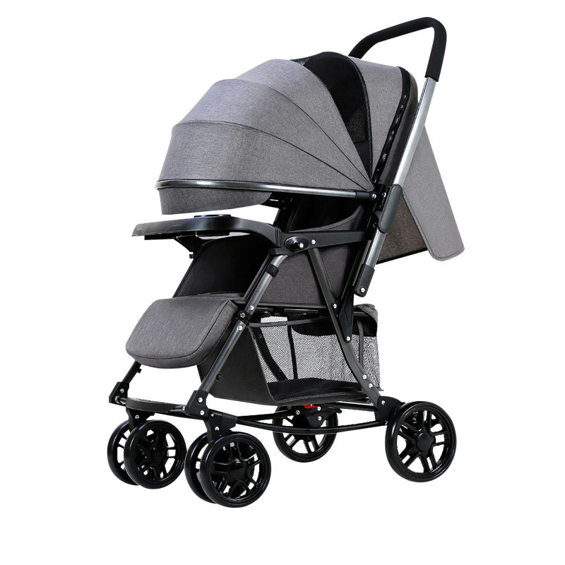 Baby stroller - reclining, multi-functional, one-click fold, two-way, lightweight, convertible rocking stroller