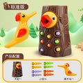 popular woodpecker toy fishing and insect catching mini game bird catching insect magnetic early education training educational toy