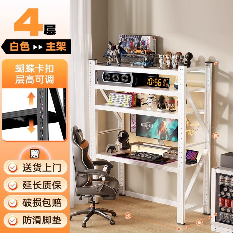 Shelf computer desk self-study desk multi-layer storage rack express rental house living room multi-functional sundries storage rack