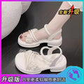 Girls' sandals: new  summer princess style, slip-on, trendy, for school girls, mid-to-large children, kids' beach sandals