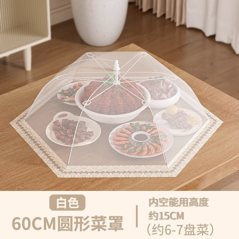 Cover for vegetables, household dining table, food dust cover, extra large kitchen anti-mosquito cover for leftovers, bowl cover, foldable