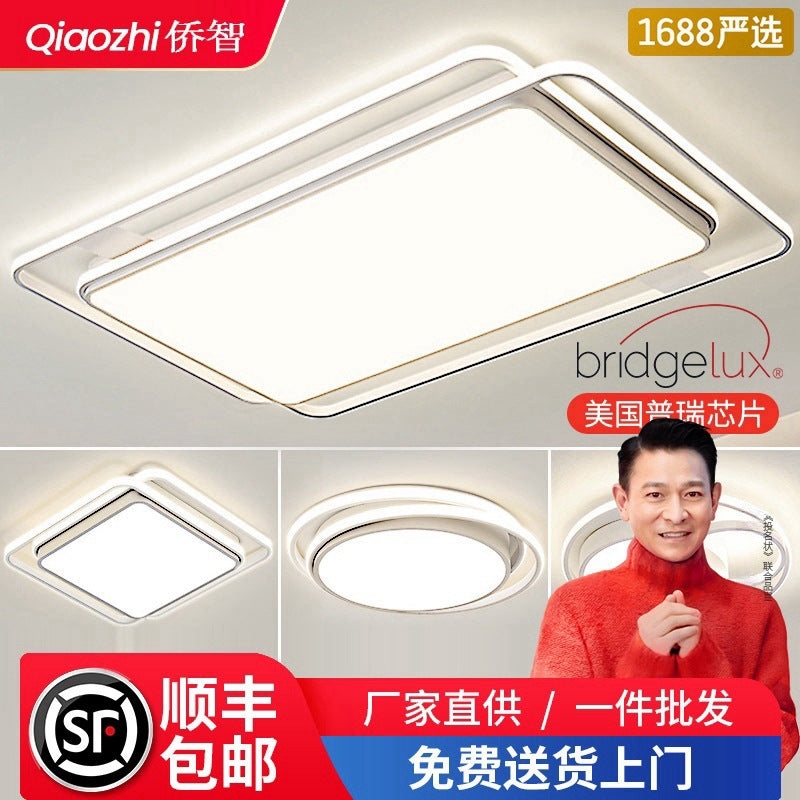 2025 new living room light modern simple atmosphere Guangdong Zhongshan lighting combination whole house package intelligent ceiling light