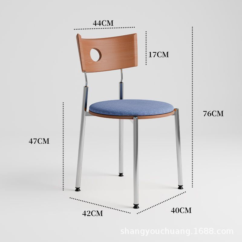 Used dining chairs, durable solid wood dining table and chairs, designer influencer minimalist high-end wabi-sabi style french retro chairs