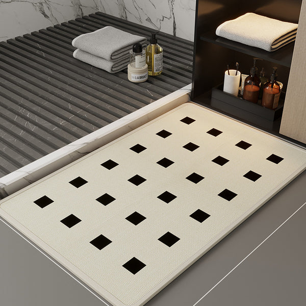 Bathroom floor mat imitation linen water absorption non-slip toilet door foot pad diatom quick drying toilet bathroom bathroom carpet