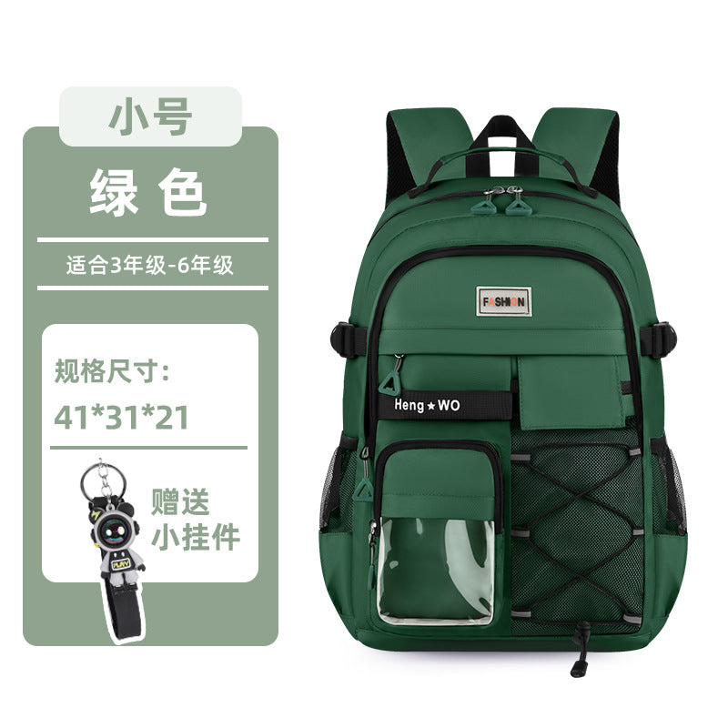 Manufacturer's new backpack for junior high school students, burden-reducing spine-protecting schoolbag for girls, high school, large-capacity men's cross-border backpack, campus style