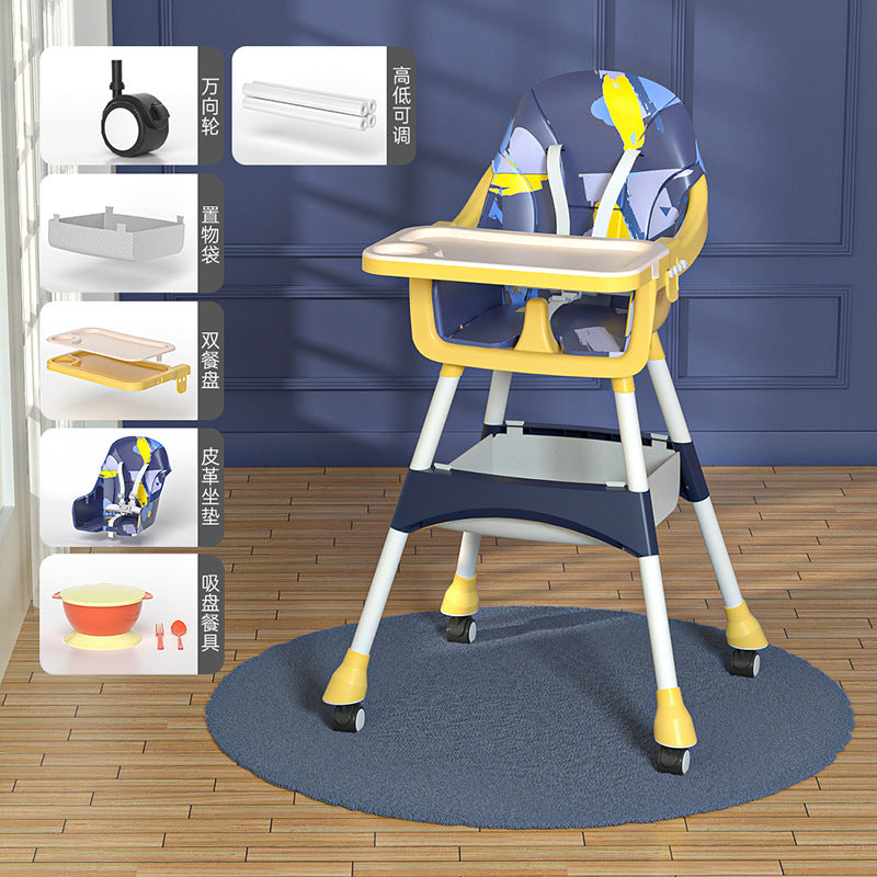 Baby Children Height and Thicker Multifunctional Adjustable Children's Home Mobile Dining Chair Plastic Foldable Customizable