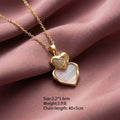 Stylishelegant copper inlaid zirconium heart necklace for women casualaccessible luxuryfashionbest selling non-fading clavicle chain jewelry suit