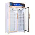 Refrigerated display cabinet, fresh-keeping cabinet, vertical double-door copper tube commercial beverage, cold drink, vegetable and fruit cabinet, freezer