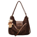Multifunctional single and double shoulder bag, large capacity tote bag, autumn new arrival leopard print trendysatchel bag, work clothing bag