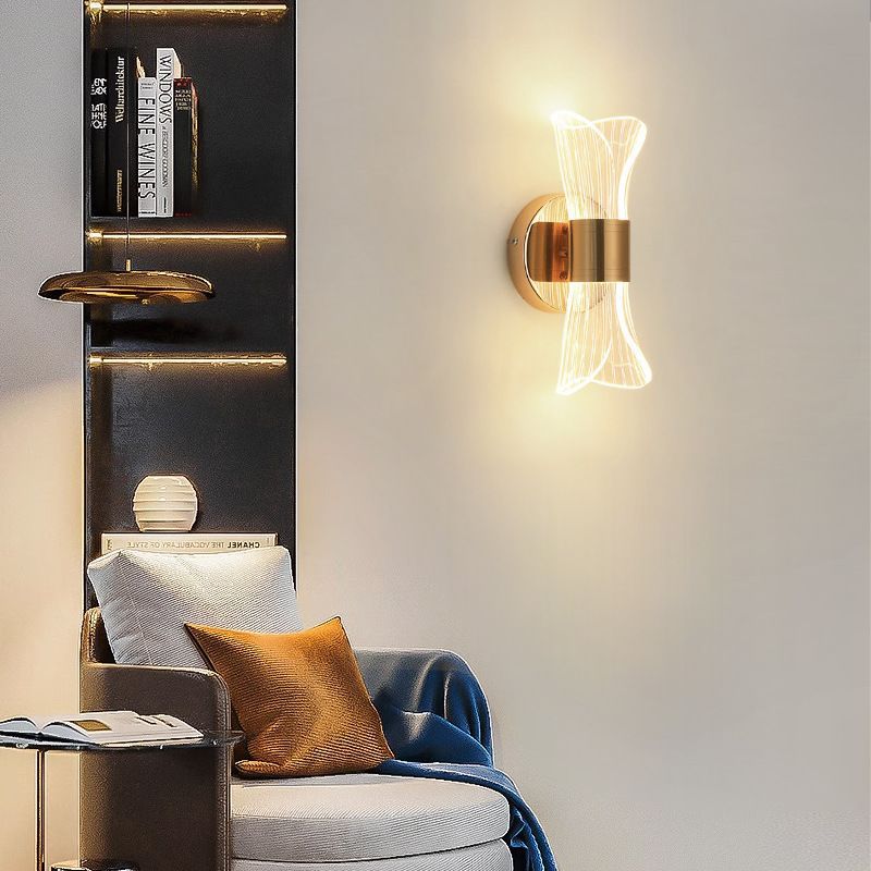 minimalist modern bedside lamp creative bedroom living room nordic led ultra-bright aisle background wall light