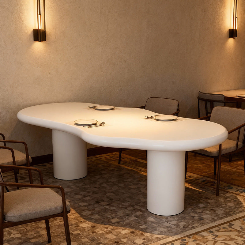 Microcement designer dining table, wabi-sabi art coffee table, minimalist tea table, export-grade italian dining table