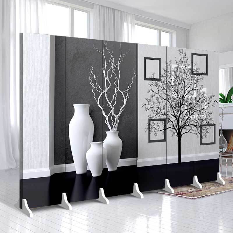 Cream style screen partition simple modern living room entrance folding mobile blocking bedroom simple folding screen