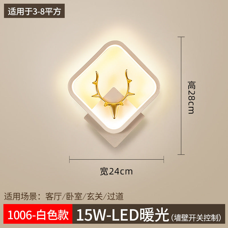 Zhongshan simple modern creative bedroom bedside lamp Nordic aisle living room wall lamp LED corridor background wall wall lamp