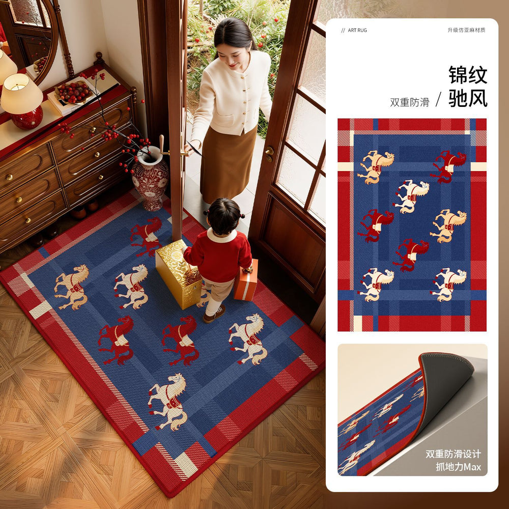 Classy entrance door floor mat entrance non-slip mat 2026 new arrival year of the horse foot mat entrance thickened entrance carpet
