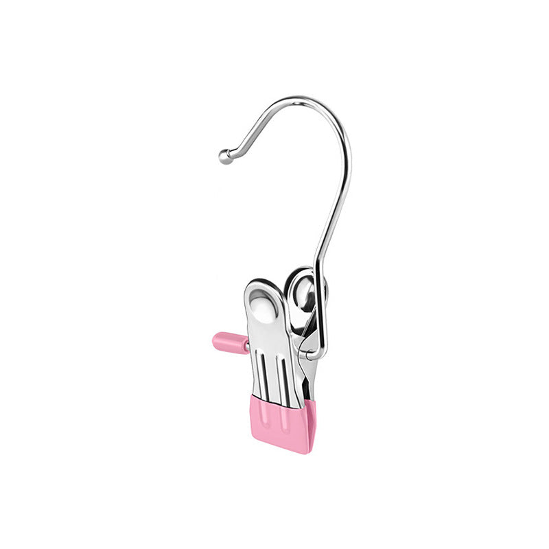 Stainless steel seamless clip with hook clip Multifunctional clip Hat storage clip Pants pantyhose clip Drying socks clip