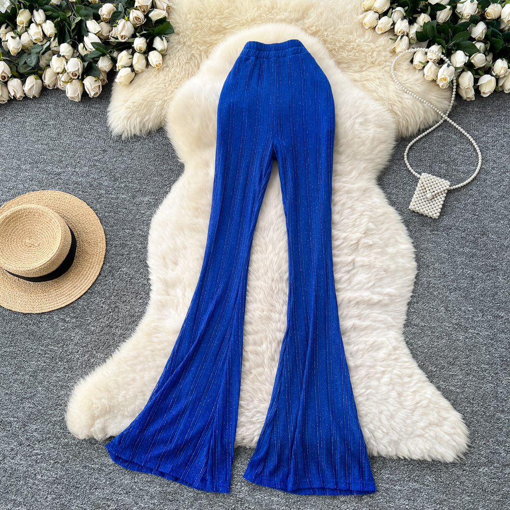 Lazy style casualloose pants for women summersense of design straps elastic waist slimming lookloose to cover the flesh and cover the crotch chiffon pants