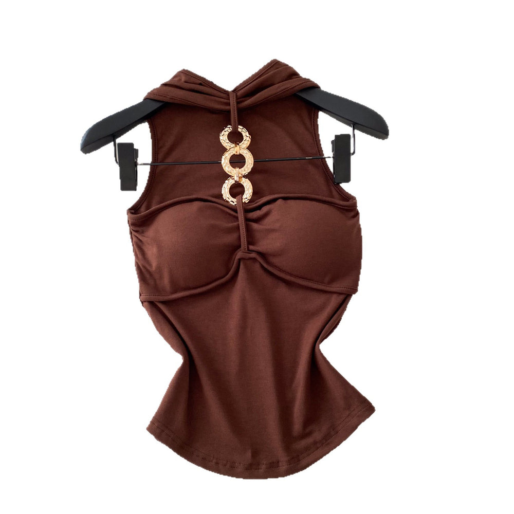 Sexy ring detail cami top - women's summer outerwear, slim fit, commute style, sleeveless top - new  inner layer