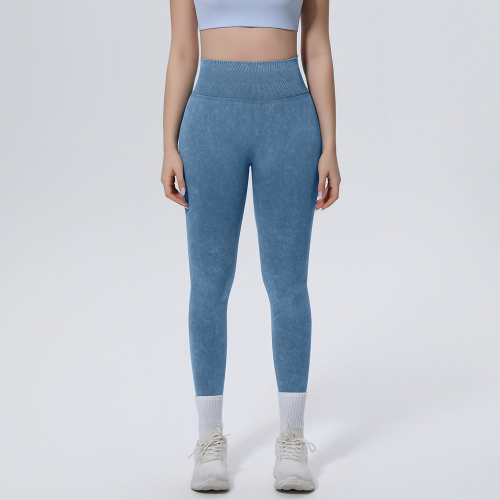 seamless sand-washed yoga pants, high-waisted, tummy-control, butt-lifting, tight-fitting athletic leggings, sweat-wicking and breathable running and fitness pants