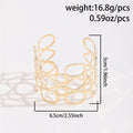 Wholesale hollow-out bangle bracelets - european & american cross-border jewelry, unique polished alloy bangles, high-end wide geometric bracelets for women