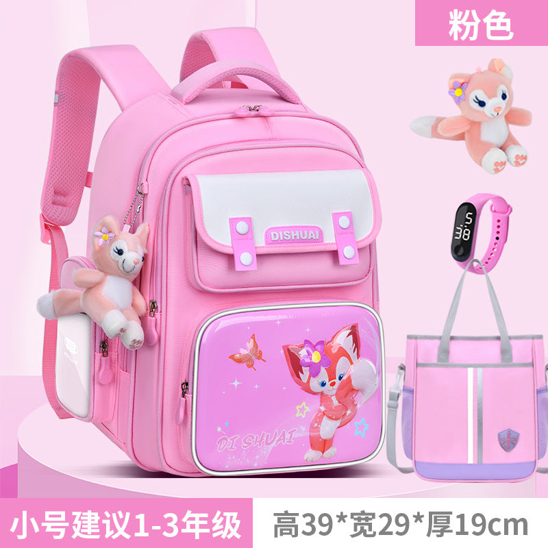 Elementary school backpack for boys, grades 1-2, ages 3-6, lightweight, child-friendly, spine-protecting, 2026 new model