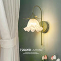 Rattan flower wall lamp nordic french cream lamp bright daily hook light aisle decorative wall lamp