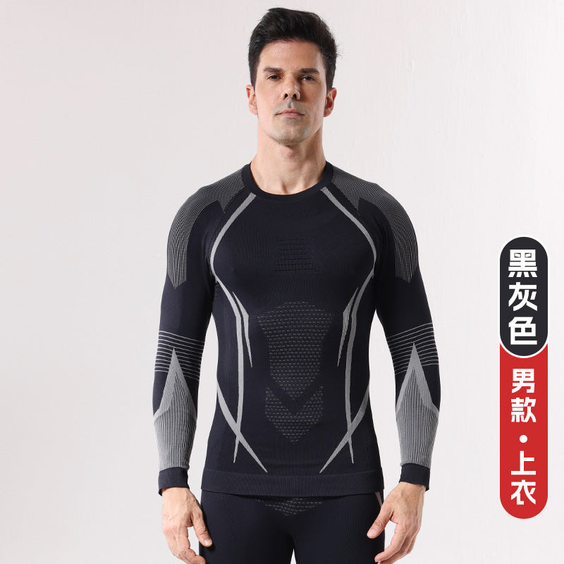 New autumn and winter quick-drying ski clothing underwear set men's and women's sports tight moisture-absorbing perspiration compression warm primer