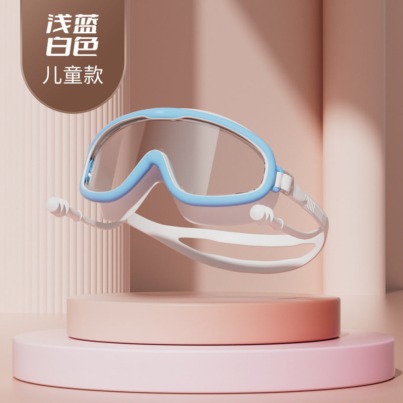 Kids' waterproof bathing goggles - perfect for little girls' hair washing, baby eye protection, and children's swimming!
