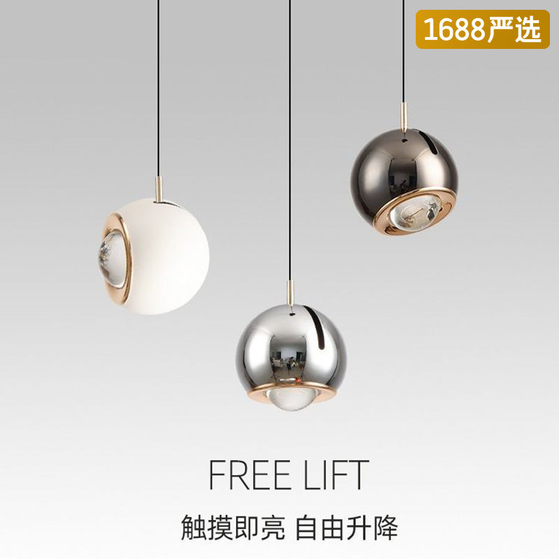 [Strict selection] Bedroom bedside chandelier light luxury modern simple liftable master bedroom chandelier bedside lamp small chandelier