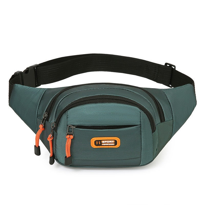 Cross-border fanny pack Men's outdoor sports Mountaineering Men's breast bag Canvas mobile phone bag Construction site work cashier messenger bag